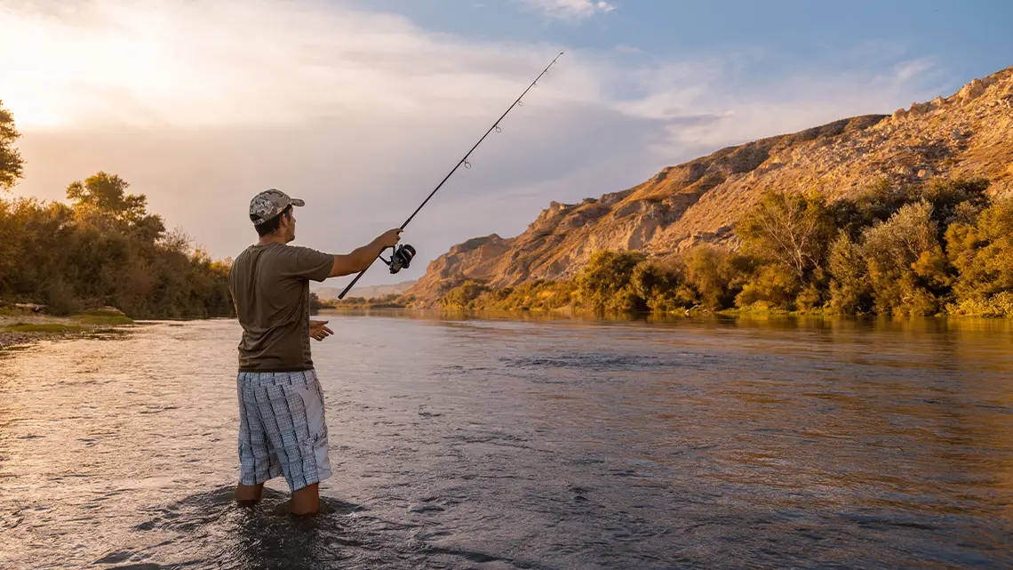 man fishing